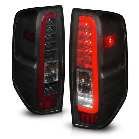 ANZO 2005-2021 Nissan Frontier LED Taillights Black Housing/Smoke Lens - Truck & Automotive