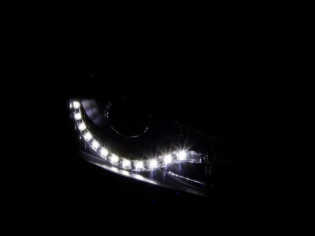 Car headlight with bright LED style daytime running lights for Audi A3 projector headlights