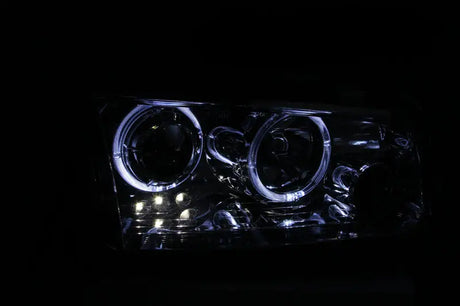 ANZO 2006-2010 Dodge Charger Projector Headlights w/ Halo Chrome - Truck & Automotive