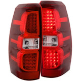 Red clear LED taillights for Chevrolet Avalanche, aftermarket red LED taillights with one lit