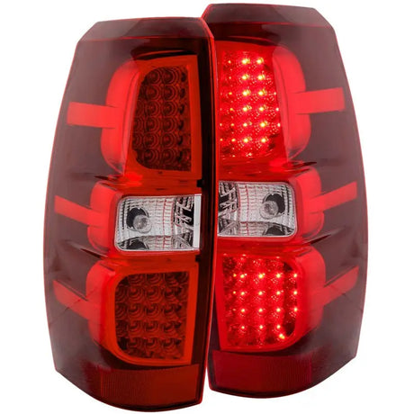 Red clear LED taillights for Chevrolet Avalanche, aftermarket red LED taillights with one lit