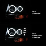 ANZO 2007-2013 Chevrolet Avalanche Projector Headlights w/ Halo Black (CCFL) 
