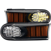 ANZO 511078 ANZO 2007-2013 Toyota Fj Cruiser LED Parking Lights Black w/ Amber Reflector
