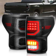 ANZO 311337 ANZO 2007-2013 Toyota Tundra LED Taillights Plank Style Black w/Smoke Lens
