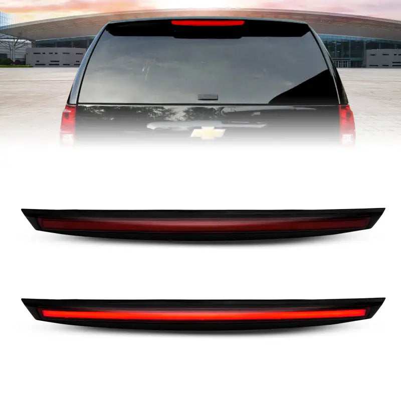 ANZO 2007-2014 Chevrolet Suburban 1500 LED 3rd Brake Light Black Housing Smoke Lens w/ Spoiler 1pc - Truck & Automotive