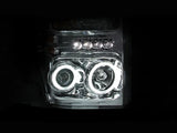 ANZO 2008-2010 Ford F-250 Projector Headlights w/ Halo Chrome (CCFL) - Truck & Automotive