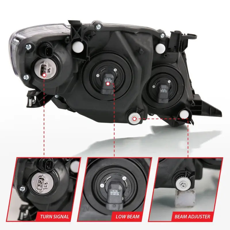 Toyota Corolla crystal headlight assembly for 2009-2010 with black amber design
