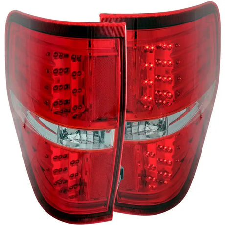 ANZO 2009-2014 Ford F-150 LED Taillights Red/Clear - Truck & Automotive