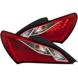 ANZO 2010-2013 Hyundai Genesis LED Taillights Red/Clear - Truck & Automotive