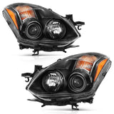Black projector headlight for Nissan Altima 2010-2013 halogen type replacement