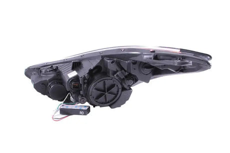 ANZO 2011-2014 Hyundai Elantra Projector Headlights w/ Halo Black (CCFL) - Truck & Automotive