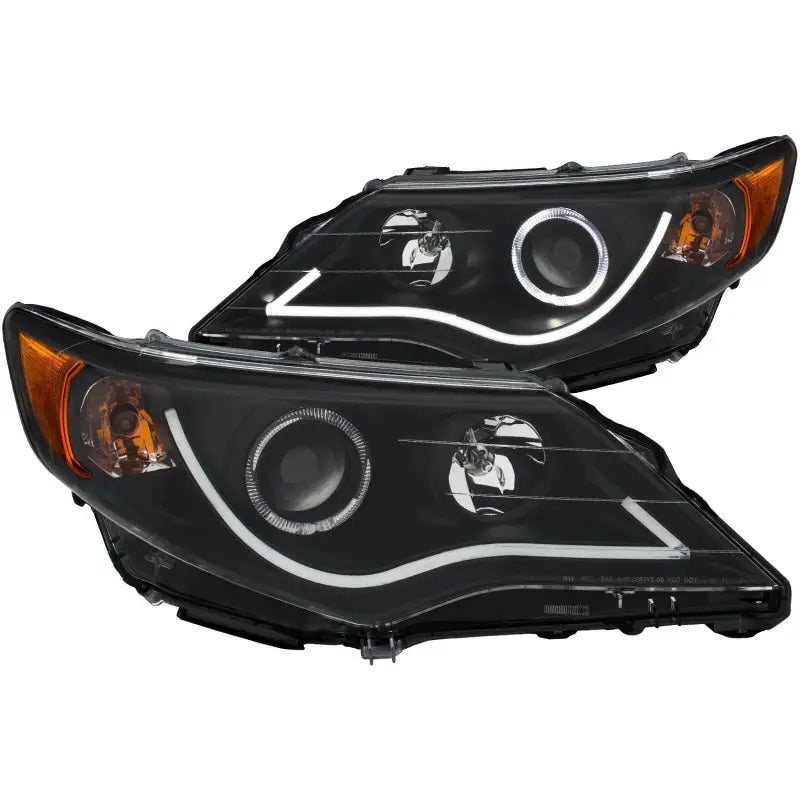 ANZO 121512 ANZO 2012-2013 Toyota Camry Projector Headlights w/ Halo Black
