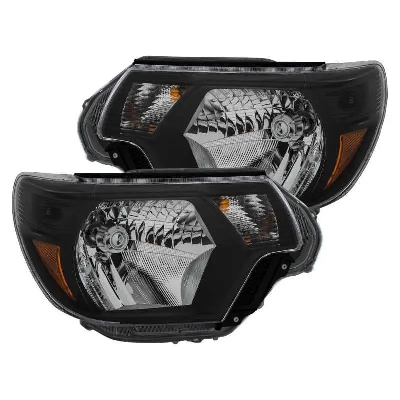 ANZO 2012-2015 Toyota Tacoma Crystal Headlights Black 