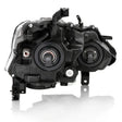 Black car headlight assembly for Nissan Altima, projector headlight with chrome amber finish