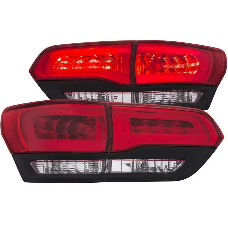 ANZO 2014-2016 Jeep Grand Cherokee LED Taillights Red/Clear - Truck & Automotive