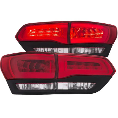 ANZO 2014-2016 Jeep Grand Cherokee LED Taillights Red/Clear - Truck & Automotive
