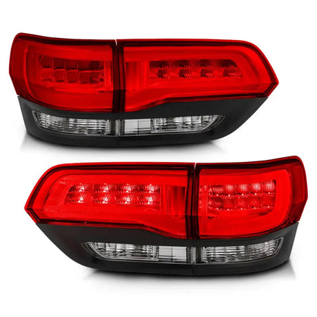 ANZO 2014-2016 Jeep Grand Cherokee LED Taillights Red/Clear - Truck & Automotive
