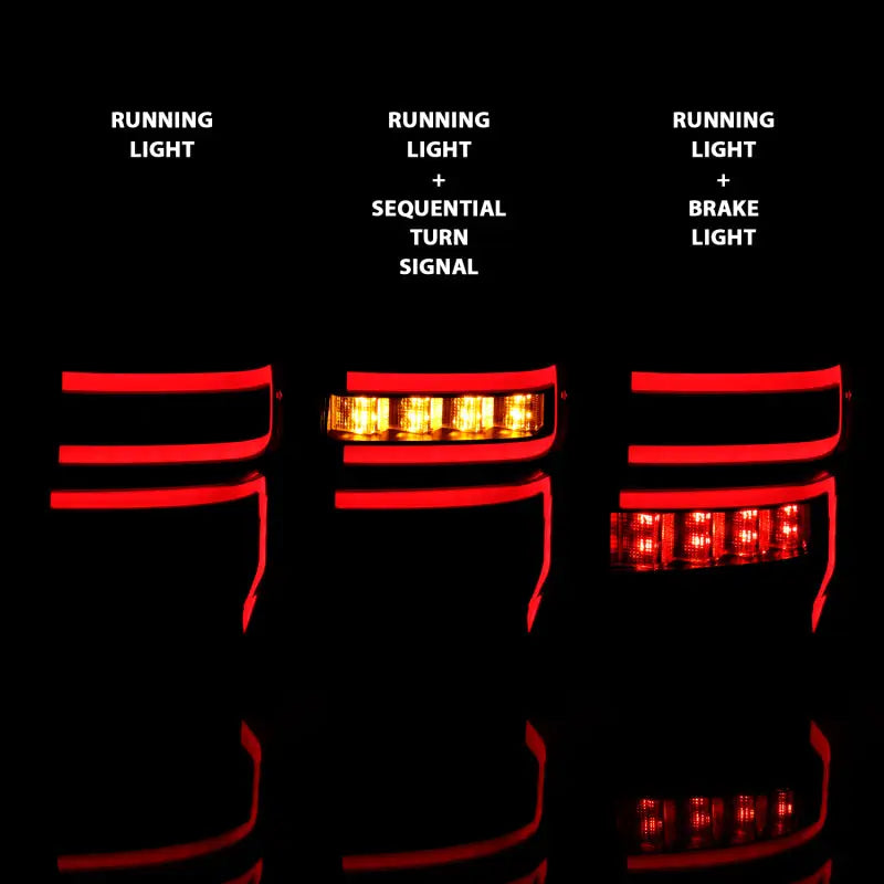 ANZO 311312 ANZO 2014-2020 Toyota 4Runner T.L Black Housing Smoke Lens Red Light Bar W/Sequential