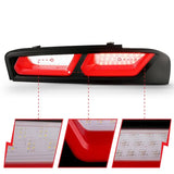 Black LED tail light assembly with red and clear lens for Chevrolet Camaro 2016-2018