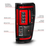 ANZO 21-23 Ford F-150 LED Taillights Seq. Signal w/BLIS Cover - Black Housing - Truck & Automotive