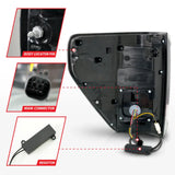 ANZO 21-23 Ford F-150 LED Taillights Seq. Signal w/BLIS Cover - Black Smoke - Truck & Automotive