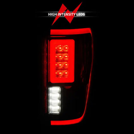 ANZO 21-23 Ford F-150 LED Taillights Seq. Signal w/BLIS Cover - Black Housing - Truck & Automotive