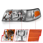 Anzo Easy To Install Headlight Assembly 121556 - Clear Crystal Set