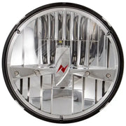 Round chrome-plated ANZO LED headlights with clear lens for universal LED headlights upgrade