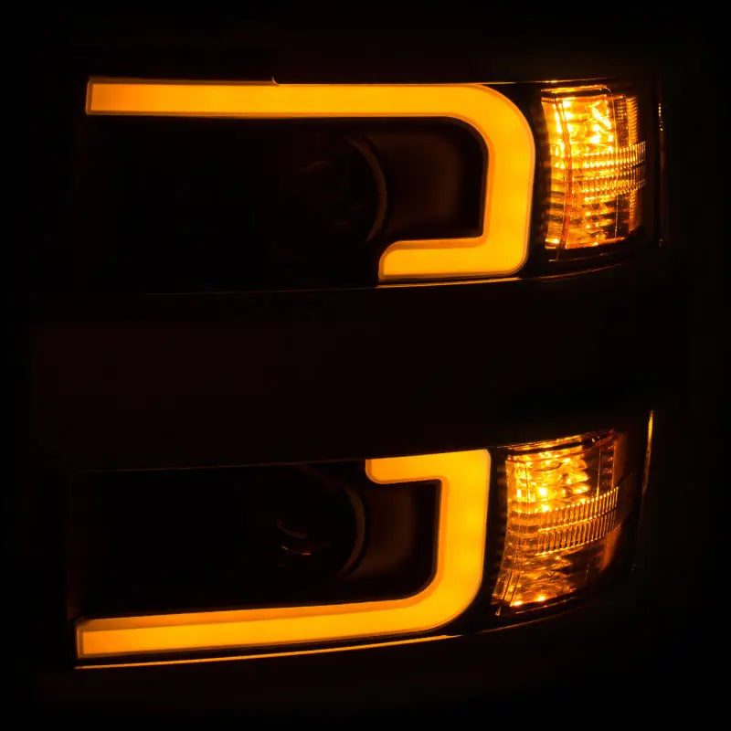 ANZO 111365 ANZO Projector Headlights 15-17 Chevrolet Silverado 2500HD / 3500HD Black w/ Chrome Rim