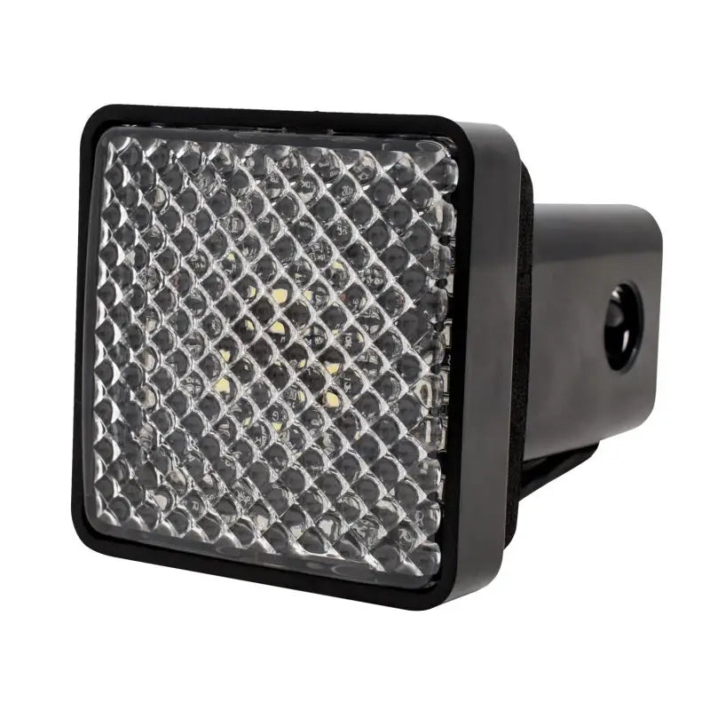 Black trailer hitch receiver light from ANZO Universal LED Hitch Light for easy towing
