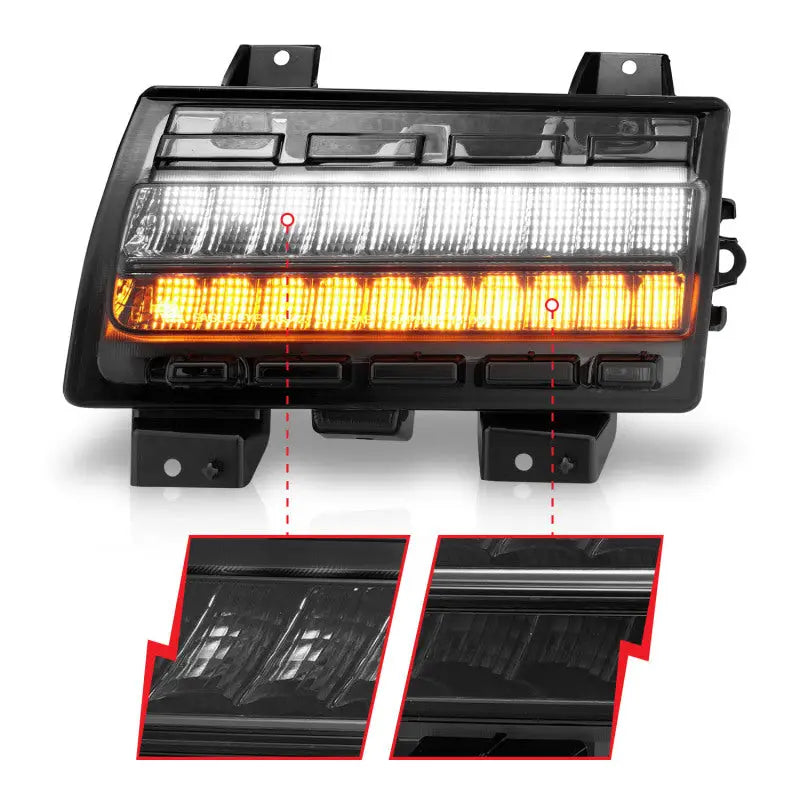 ANZO 511088 ANZO Wrangler 18-21/Gladiator 20+ LED Side Marker Lights Smoke w Sequential Signal