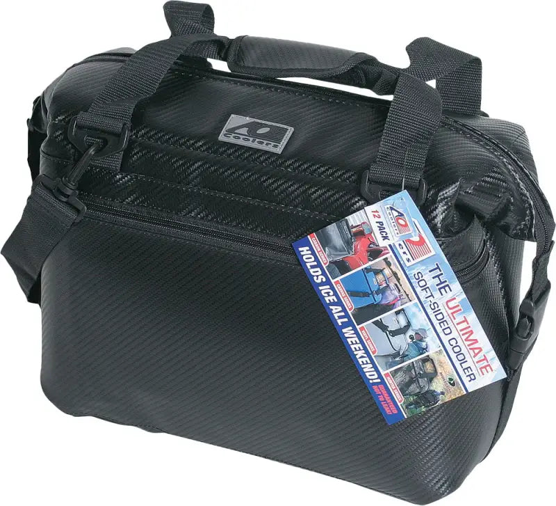 AOCR12BK Ao Coolers Carbon Cooler 12/Pk Black 14"X7"X12" 