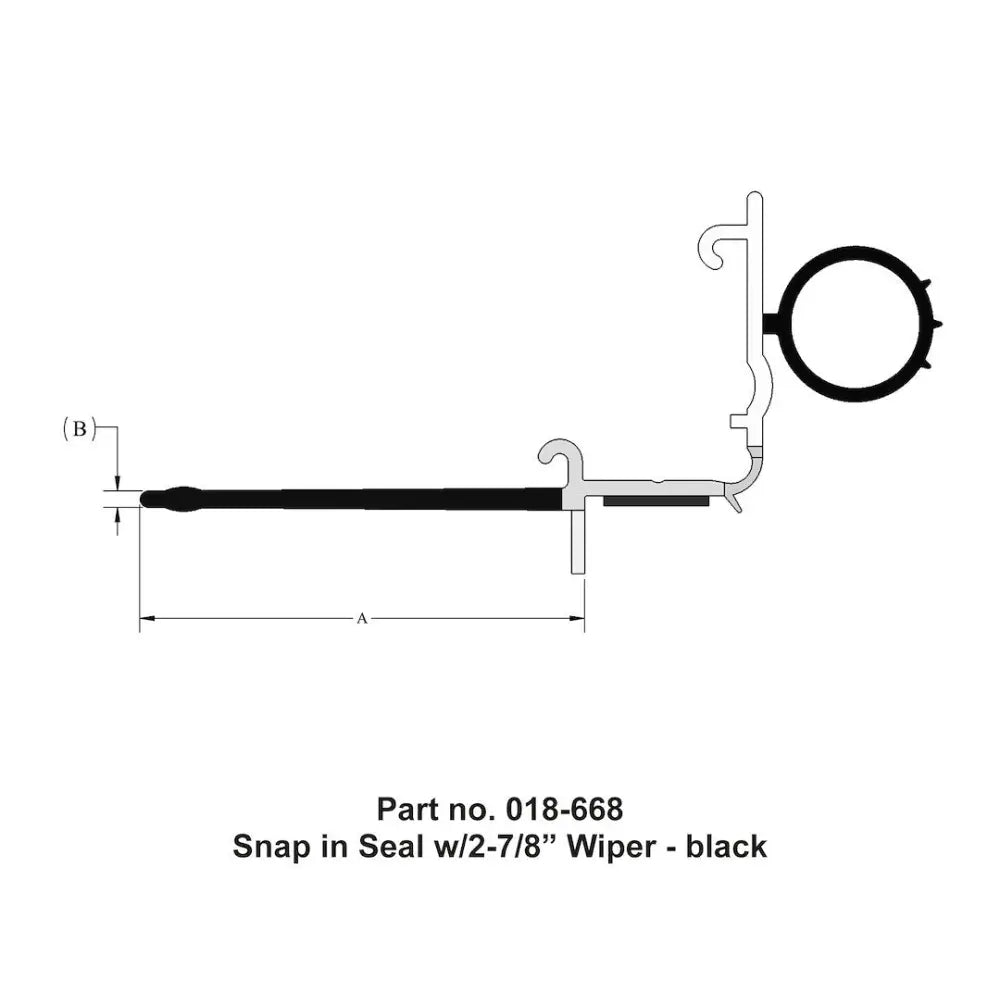 AP Products Made In USA Slide Out Seal 018-668 - Snap-IN 2-7 Wiper-4-1