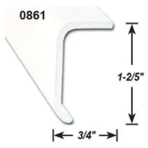 AP Products Made In USA Trim Molding 021-86102-8 - Black L.LEG Non EA