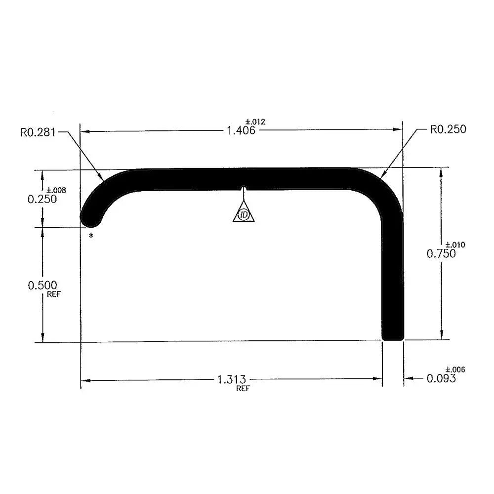 AP Products Made In USA Trim Molding 021-86102-8 - Black L.LEG Non EA