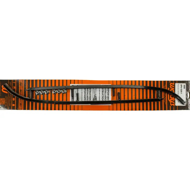 Black windshield wiper blades with mounting hardware for AP4-1225 Ace Carbide Runners