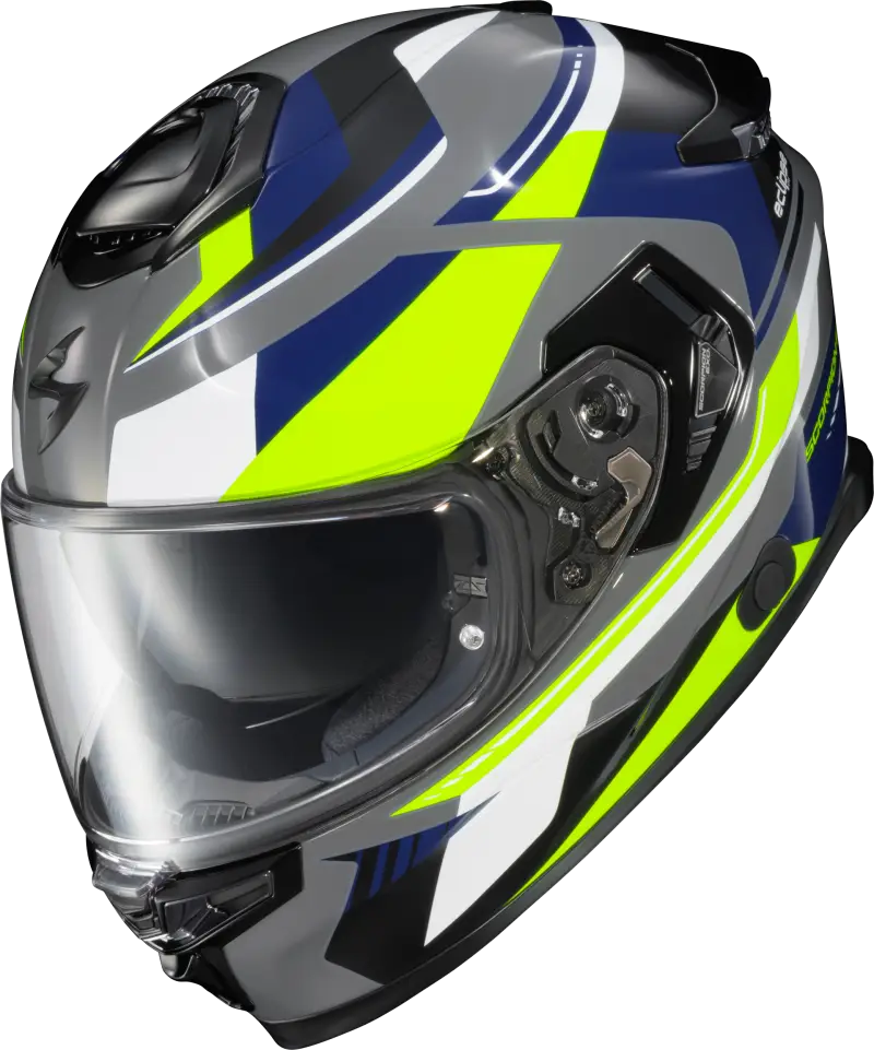 Exo Eclipse Full Face Helmet Lunar Grey/Hi Vis/Blue Md - SCORPION EXO
