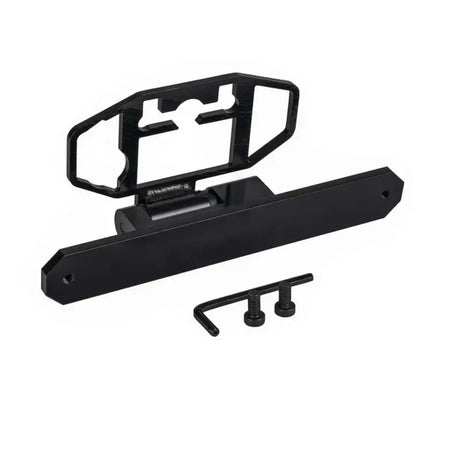 Black metal license plate mount with hardware for Piston Pro X License Plate Mount