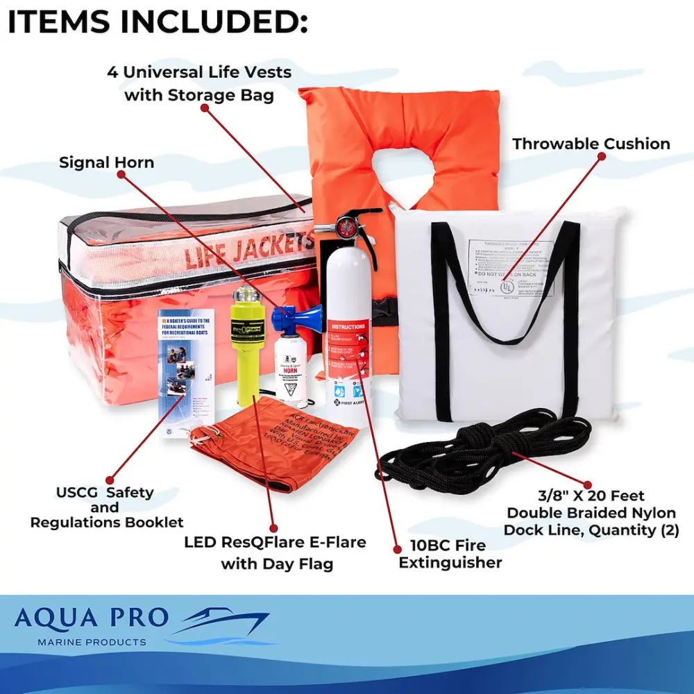 Aqua PRO M42201 Boater Safety Kit - Medium