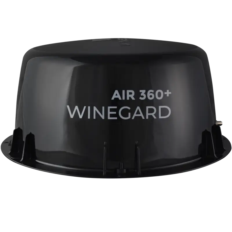 Black dome-shaped air purifier AR2-V2S Winegard Air360+ for better air quality