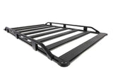 Black metal ARB Base Rack Guard Rail mounted on ARB Base Rack for extra protection
