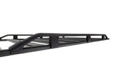 Black metal roof rack on ARB Base Rack Guard Rail Suits 1770020 for added protection