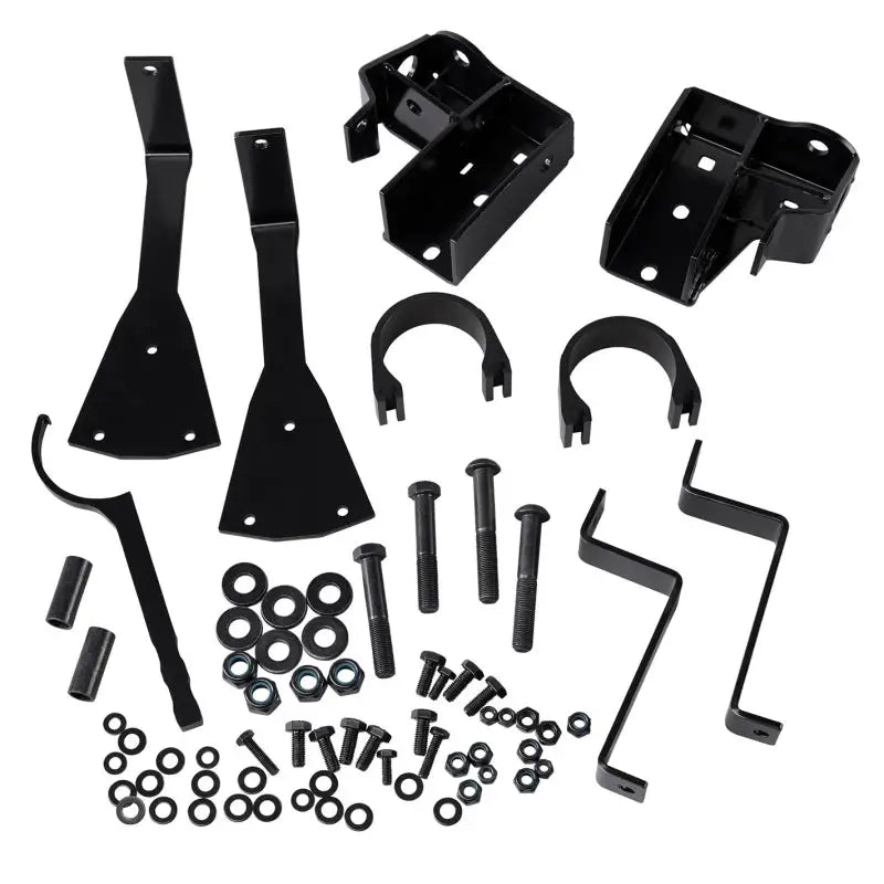 Assorted black metal hardware for ARB BP51 Fit Kit Jeep JK front lift setup