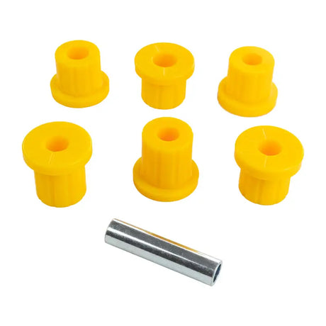 Yellow polyurethane bushings with metal sleeve from ARB Bush Kit LC78 Troop Carrier