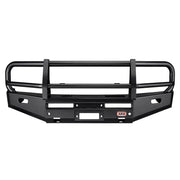 Black metal bull bar on ARB Combar Slvrado99-02 for rugged off-road look