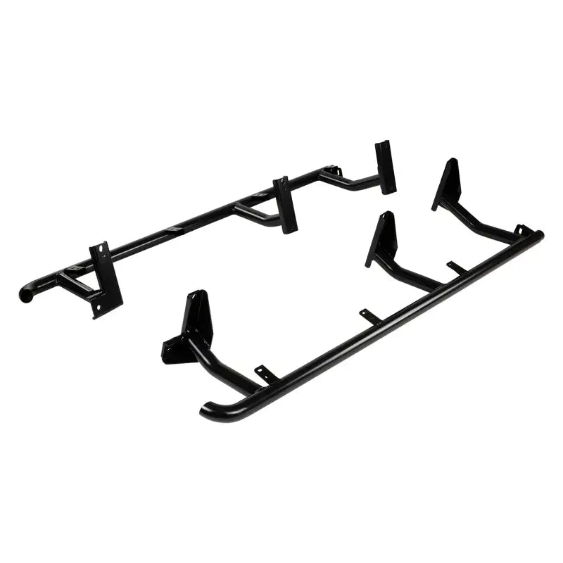 Black metal side step bars on ARB Deluxe Rails Rear RV Parts & Accessories for Lexus