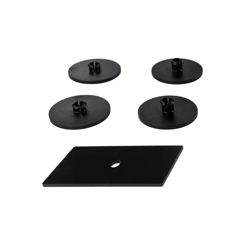 Black furniture leveling feet and plate for ARB Extra Leaf Spacer Kit 60mm wide