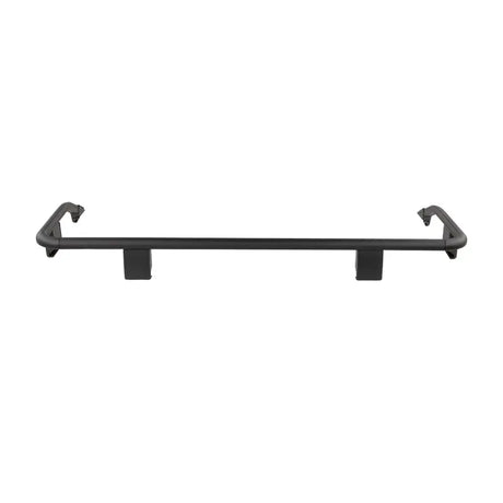 Black metal towel bar on ARB Guard Rail Front 1/4 for ARB Guard rail setups