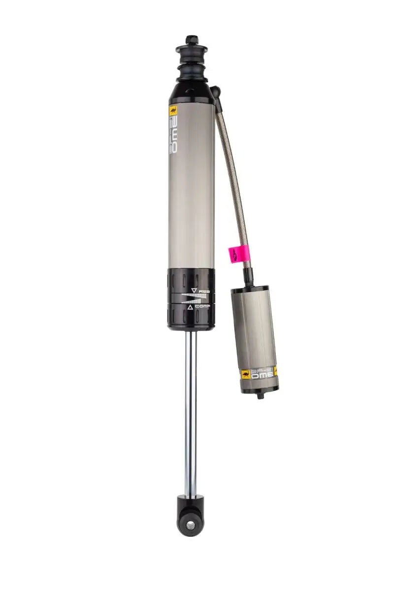 Silver and black OME BP51 shock absorber for Wrangler JK off-road adventures