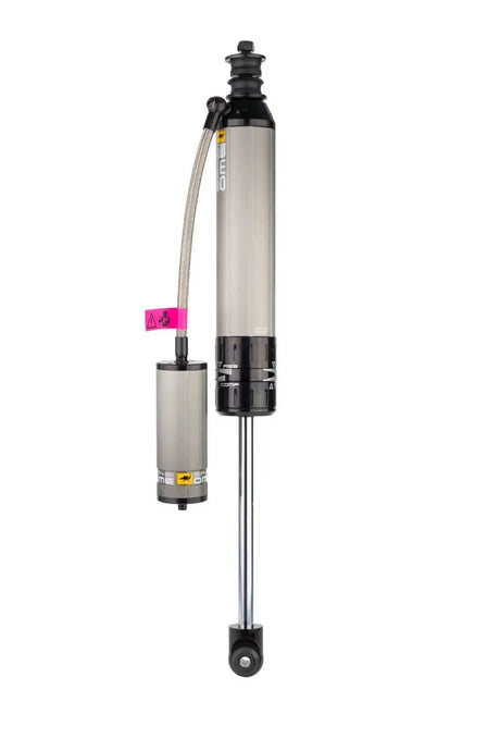 Silver and black OME BP51 shock absorber with reservoir for Jeep Wrangler JK